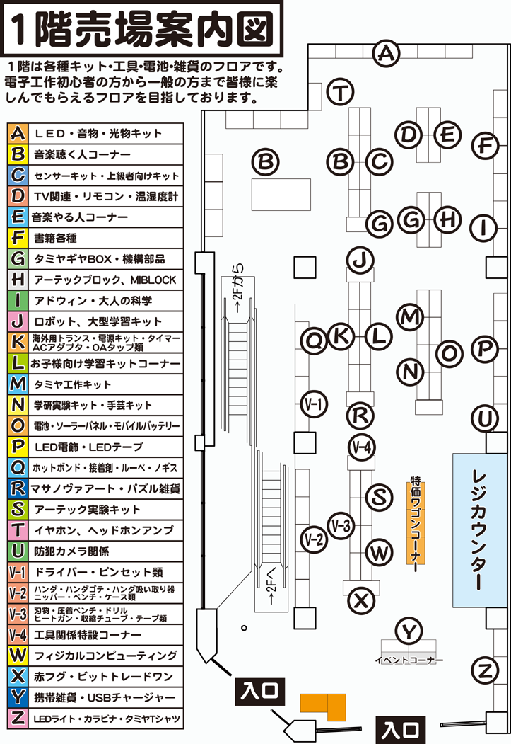 1階フロア案内